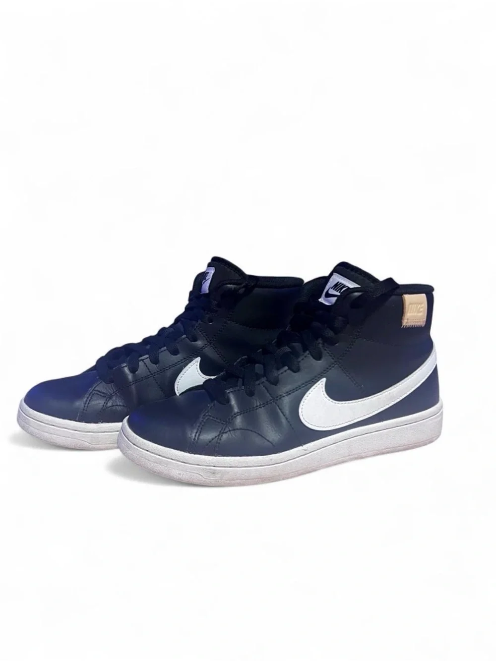 Nike Women’s High-Top Blazer Mid 77 Sneakers in Black and White